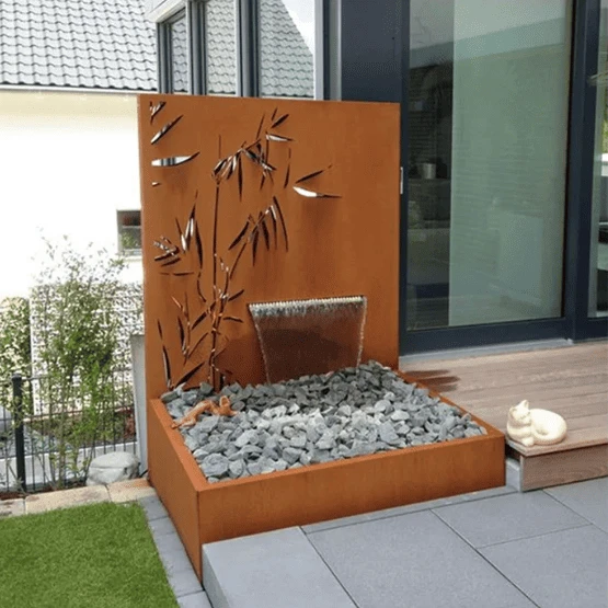 Corten steel water features Corten steel water features