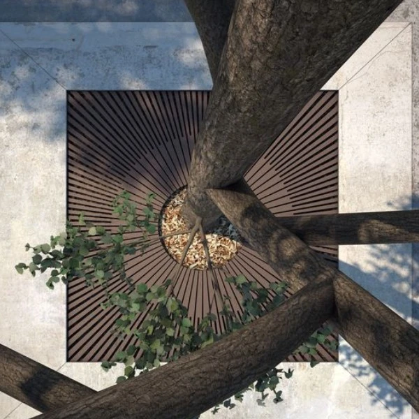 Square Corten Tree Grates